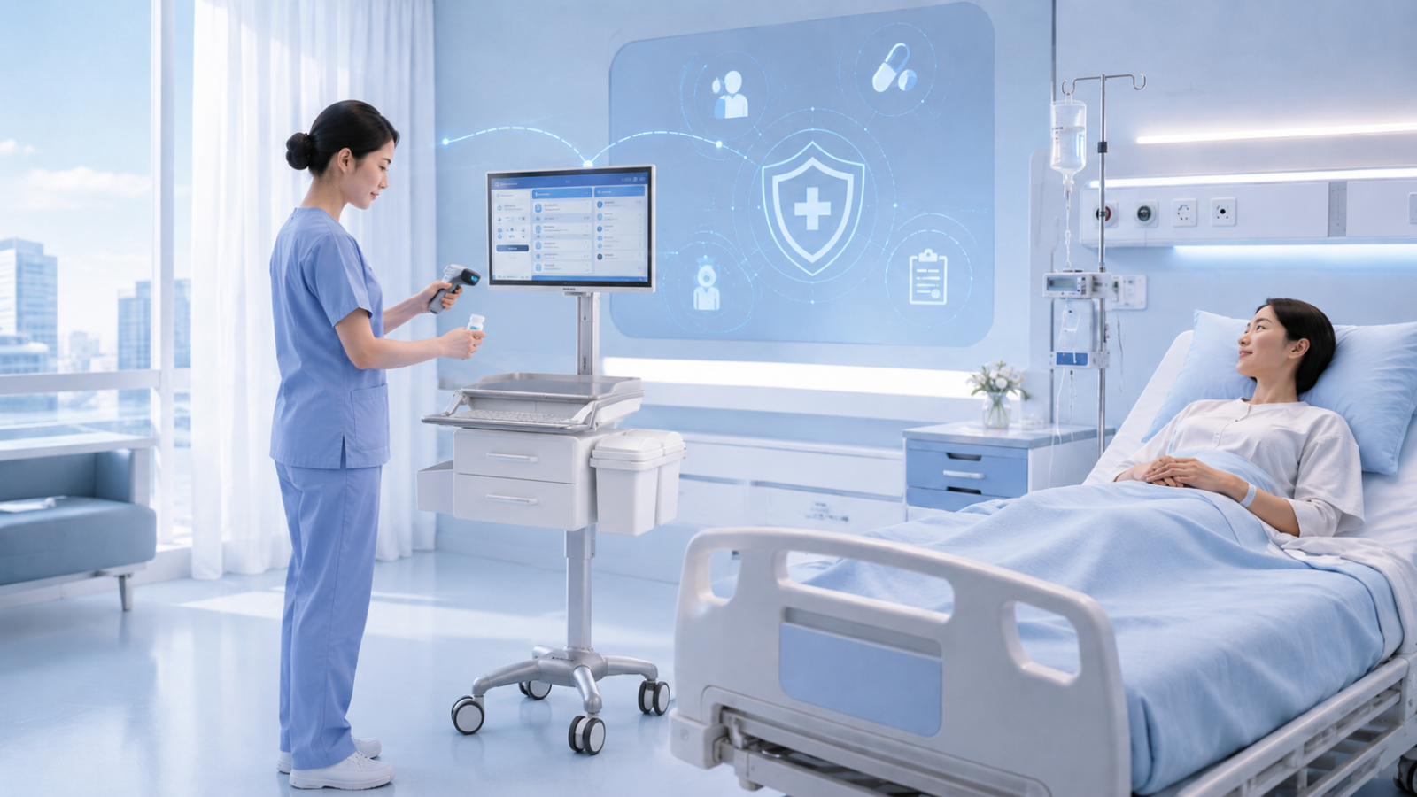 Xe cấp phát thuốc cạnh giường: Kết nối thuốc – người bệnh – dữ liệu tại điểm chăm sóc