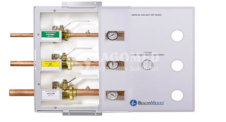 The valve box area and isolation valves