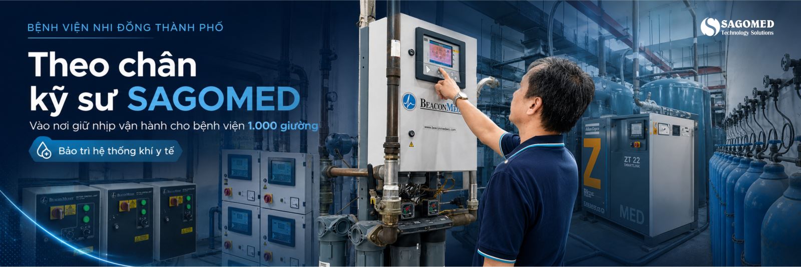 Ký sự kỹ thuật: Theo chân đội ngũ SAGOMED giữ “lá phổi” cho bệnh viện 1.000 giường