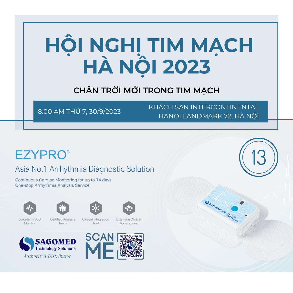 SAGOMED và Giải  Pháp Theo dõi điện tim liên tục tại Hội nghị Tim Mạch Hà Nội 2023